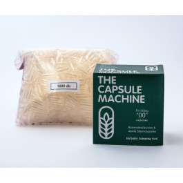 "Balík 00" - Manuálny prístroj na plnenie kapsúl vo veľkosti 00 + (1000ks) Prázdne želatínové kapsule Capsugel - transparentné tobolky veľkosť „00“