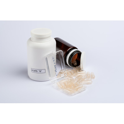 Prázdne vegetariánske kapsule Capsugel (VCaps)  - tobolky  veľkosť „0“  - (100 ks)